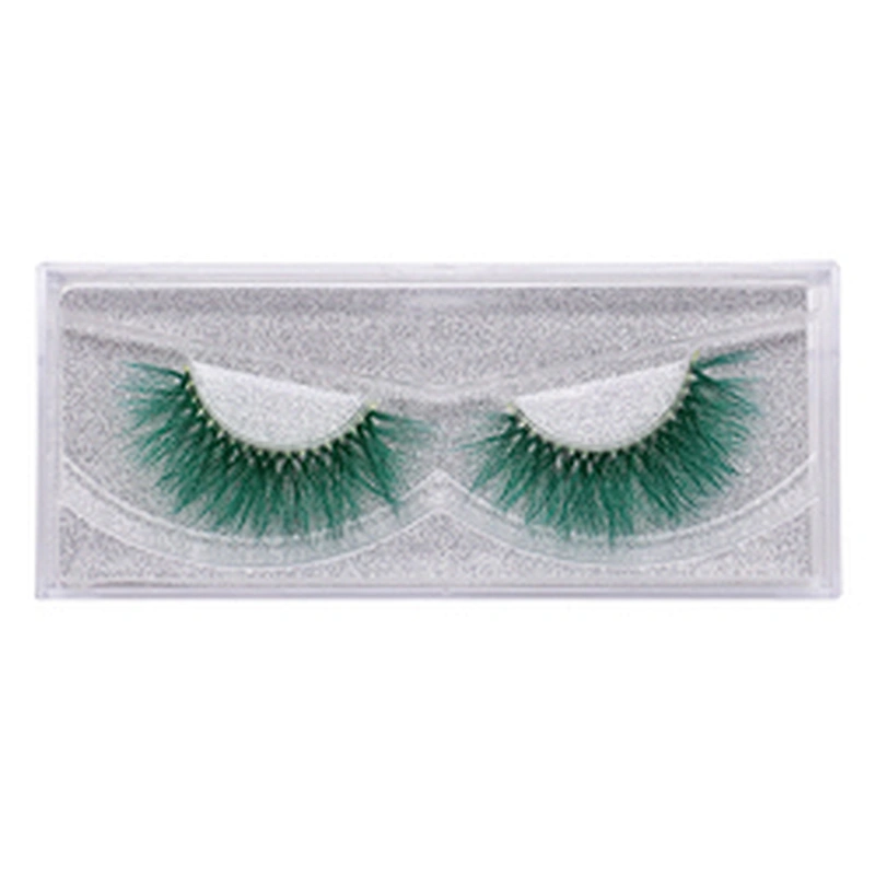 Factory price false eyelashes soft color cos eyelashes 9D dazzle colorful mink false eyelashes