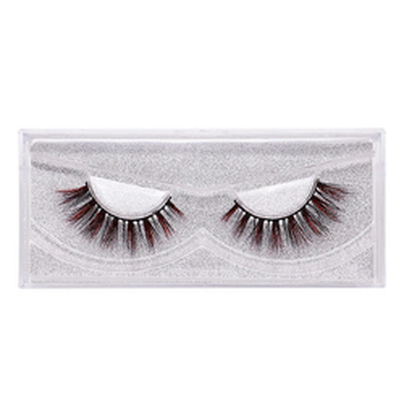 Factory price false eyelashes soft color cos eyelashes 9D dazzle colorful mink false eyelashes