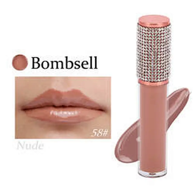 Fast Delivery 162 Shades Liquid Lipstick Lip Gloss Private Label Custom Logo Shiny Glitter Clear Lipgloss