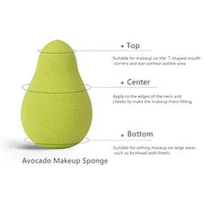 Latex free Soft blender beauty lemon strawberry avocado orange fruit shape make up powder puff private label makeup sponge
