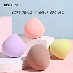 Latex free beauty sponge custom logo private label makeup sponge peach makeup sponge