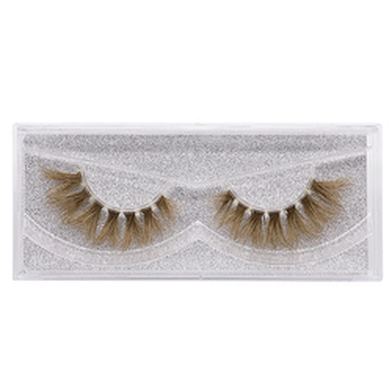 Factory price false eyelashes soft color cos eyelashes 9D dazzle colorful mink false eyelashes