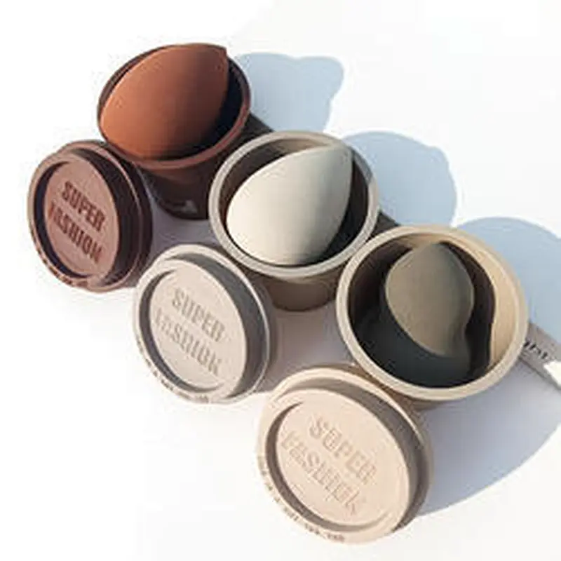 beauty  cosmetic blender customize make up sponge private label latex free coffee cup makeup sponge
