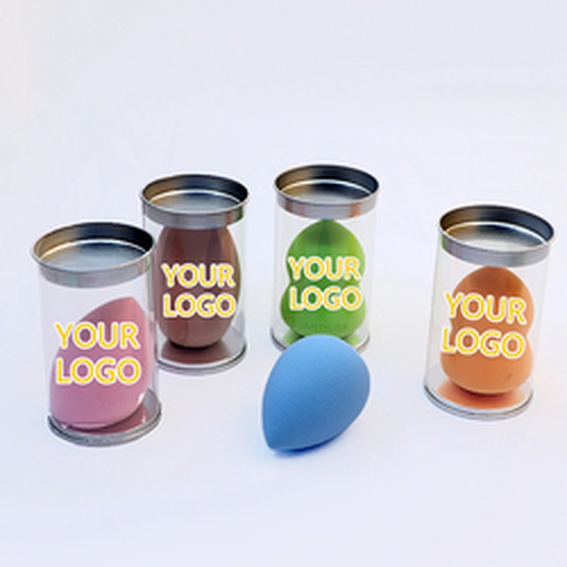 New Arrivals Custom Beauty Cosmetics Private Label Blender Set Makeup Sponge Packaging Beauty Sponge With Plastic Tube Box  Pack