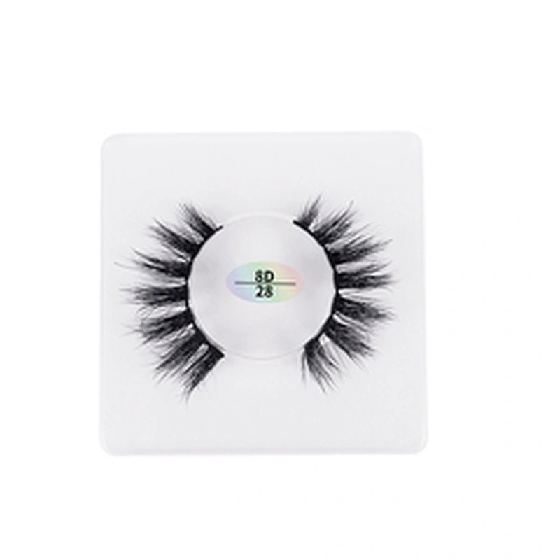 8D mink hair false eyelashes square  box slender thick eyelashes best seller mink false eyelashes