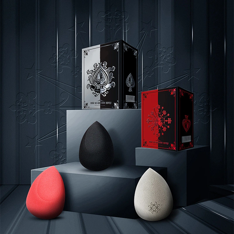 Factory wholesale microfiber makeup sponge set latex free black make up blender beauty sponge