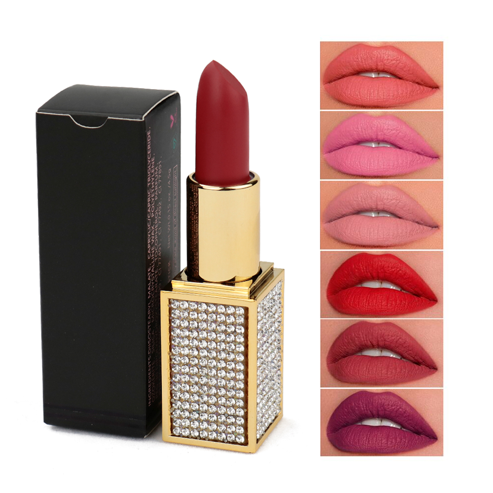 OEM ODM private label vegan Velvet mate lipstick wholesale velvet long lasting lipstick mate lipstick custom logo