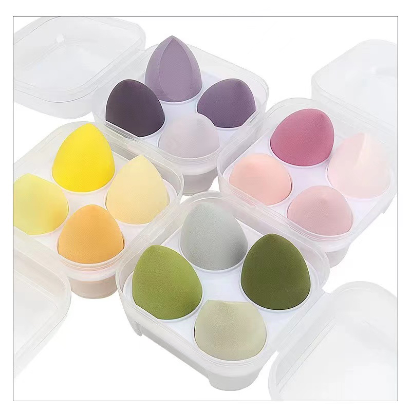 Justylish latex free makeup sponge kit makeup sponge set four color to choose custom logo and brand name