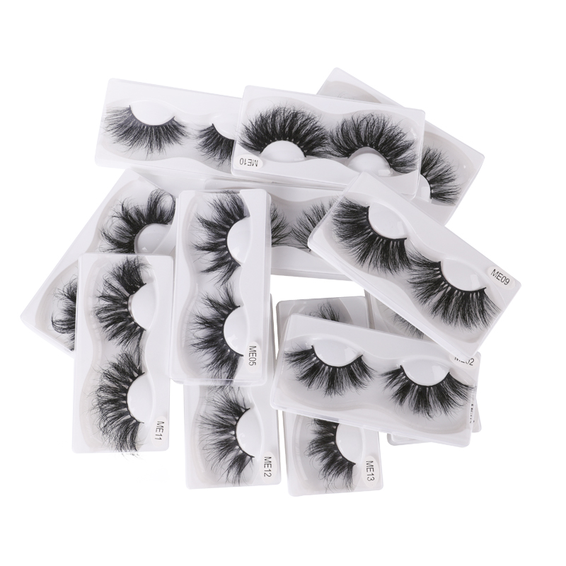 Wholesale price 25mm mink eyelashes pure handmade European and American hot sale 25mm mink hair eyelashes