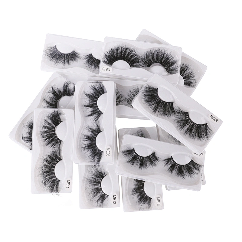 Wholesale price 25mm mink eyelashes pure handmade European and American hot sale 25mm mink hair eyelashes