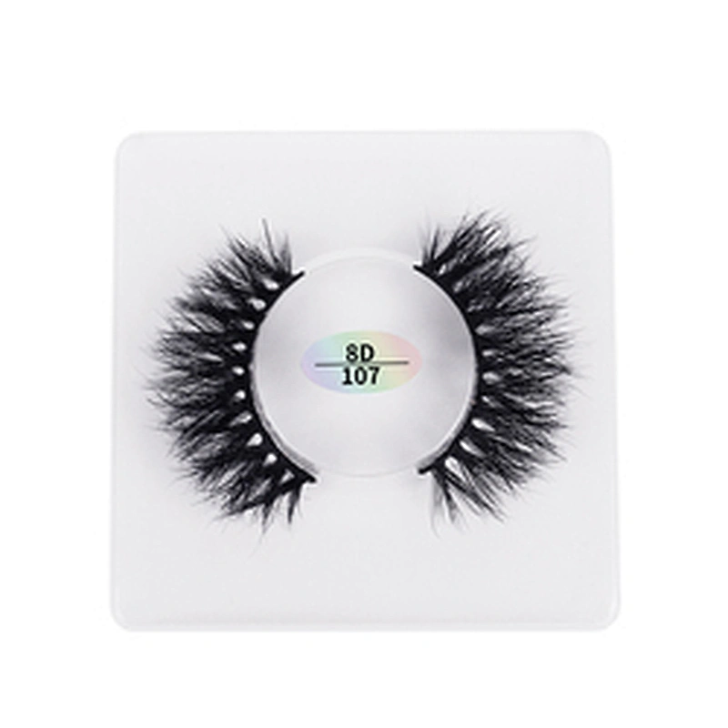 8D mink hair false eyelashes square  box slender thick eyelashes best seller mink false eyelashes