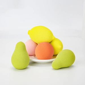 Latex free fruit shape make up powder puff Soft blender beauty private label makeup sponge