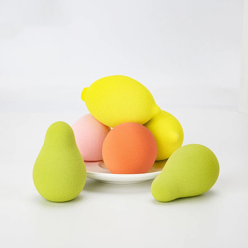 Latex free fruit shape make up powder puff Soft blender beauty private label makeup sponge
