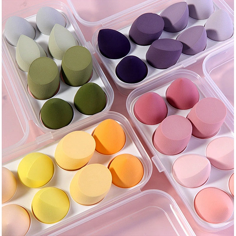 8pcs Kit Cosmetics Tools Powder Foundation Blender With Sponge Case Beauty Makeup Sponge Box