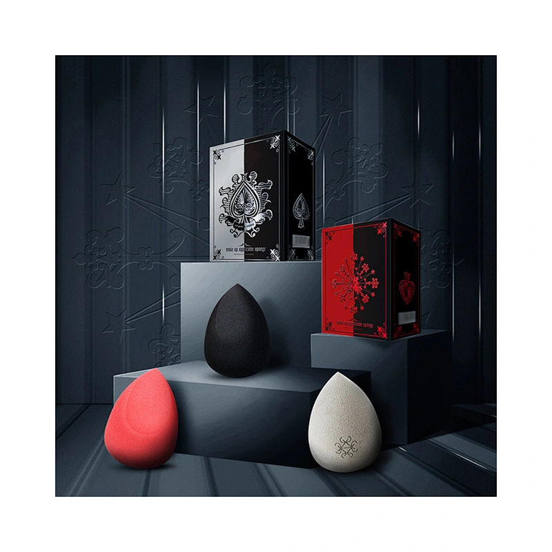 Christmas 2pcs high end custom gift box Wholesales Face Cosmetic Powder Makeup Puff Makeup Sponge Set Beauty Makeup Blender