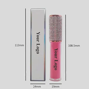 Hottest clear lip gloss private label custom with rhinestone lipgloss