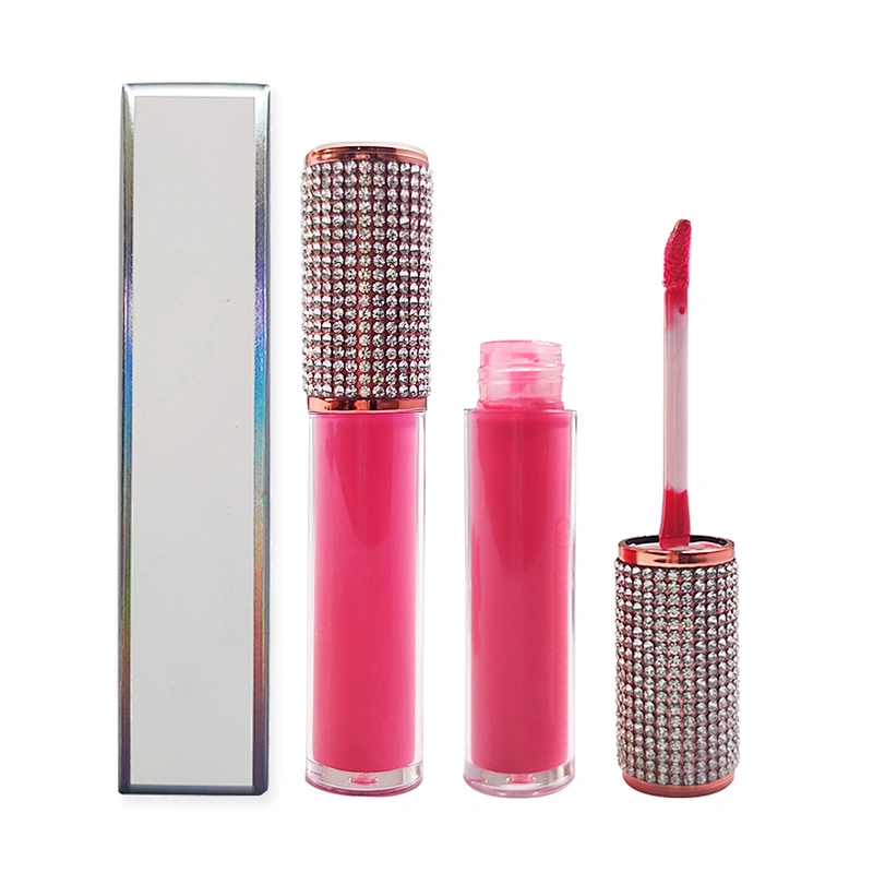 Hottest clear lip gloss private label custom with rhinestone lipgloss