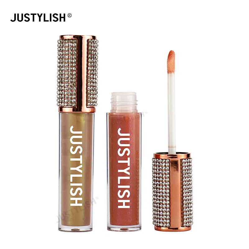 Hottest clear lip gloss private label custom with rhinestone lipgloss