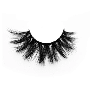Wholse price 3D mink false eyelashes round box packaging thick exaggerated false eyelashes