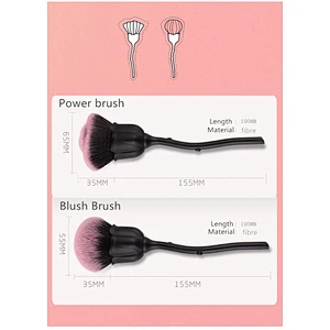 Powder blush brush rose shape single makeup brush private logo makeup brush