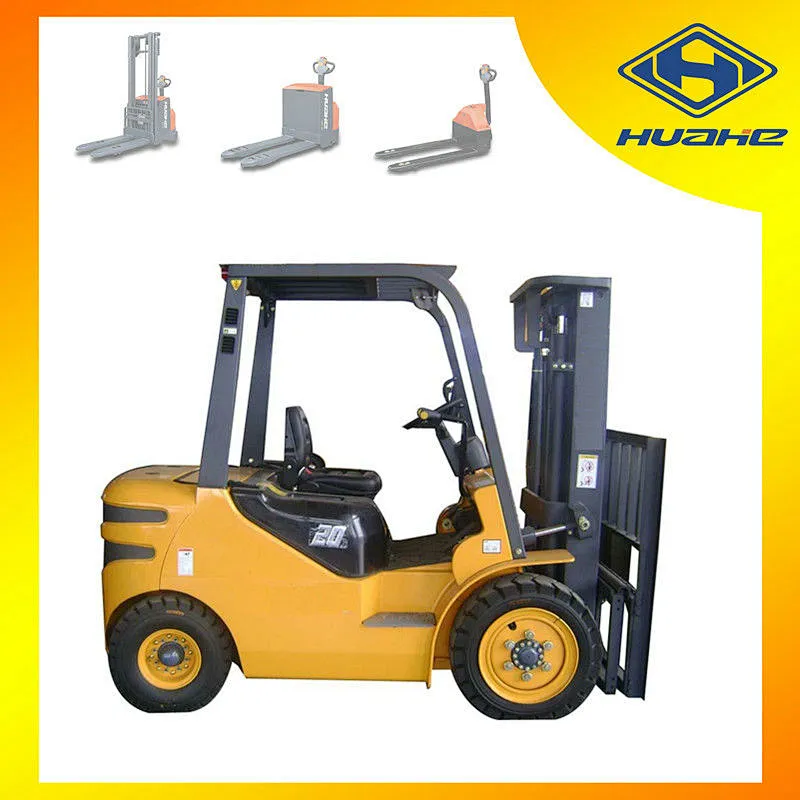 2 t forklift with 2 stage mast, 1520mm fork