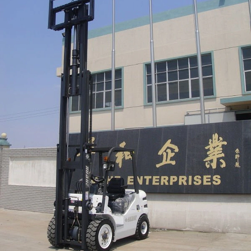 Gasoline Forklift With 4.5M 3 Stage Mast