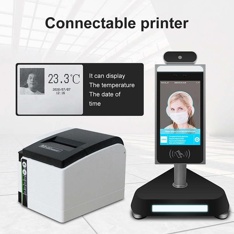 Facial recognition access control system smart device human body temperature sensor