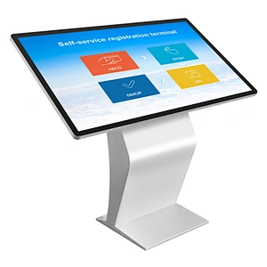 Indoor 65 inch lobby self service information capacitive touch screen interactive kiosk