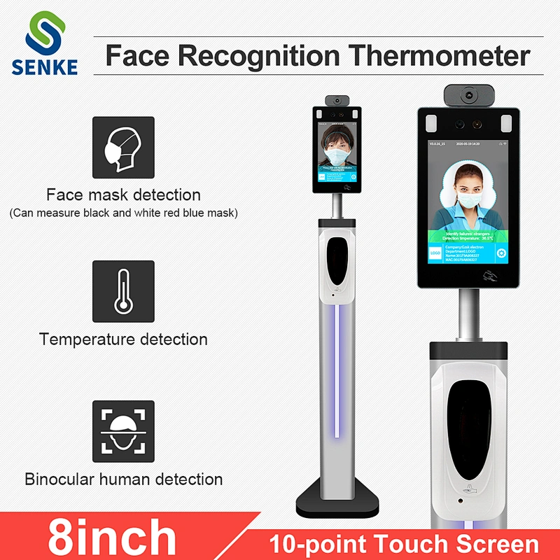 Time Attendance Recording Facial Recognition Thermal Imaging Scanner Camera Face Access Control System