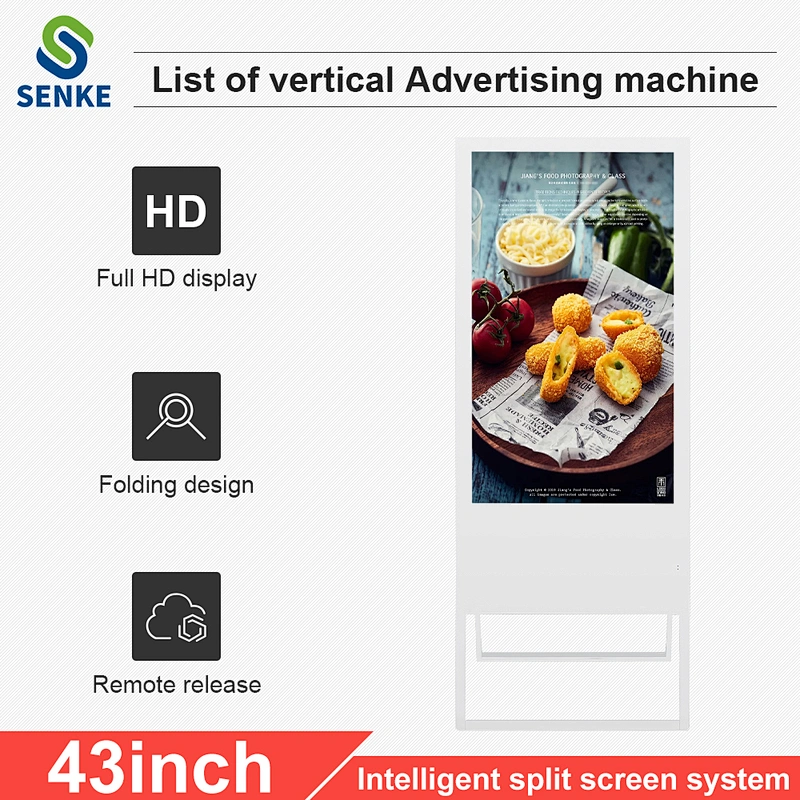 43 Inch High Resolution Light Portableled Advertising Digital Board Signage Display