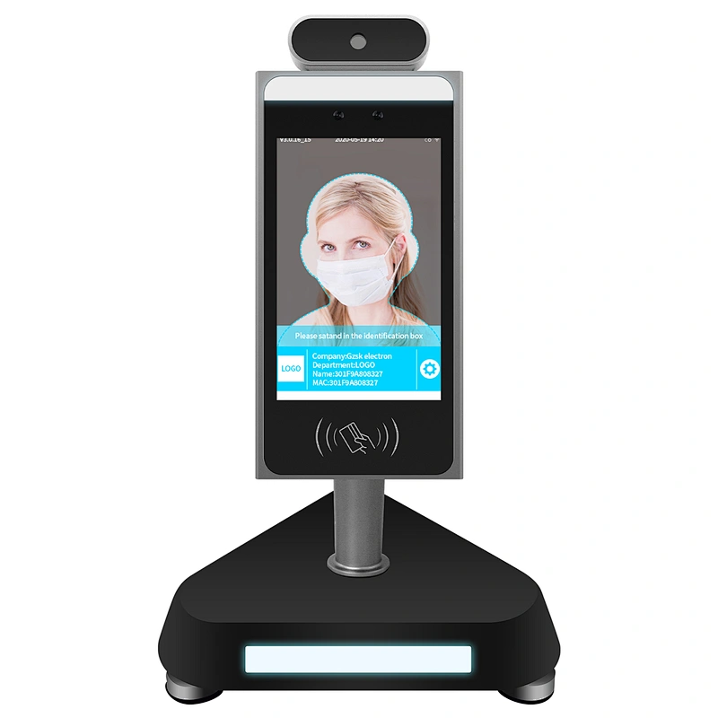 8 inch smart security devices automatic LCD touch screen temperature camera access control face recognition