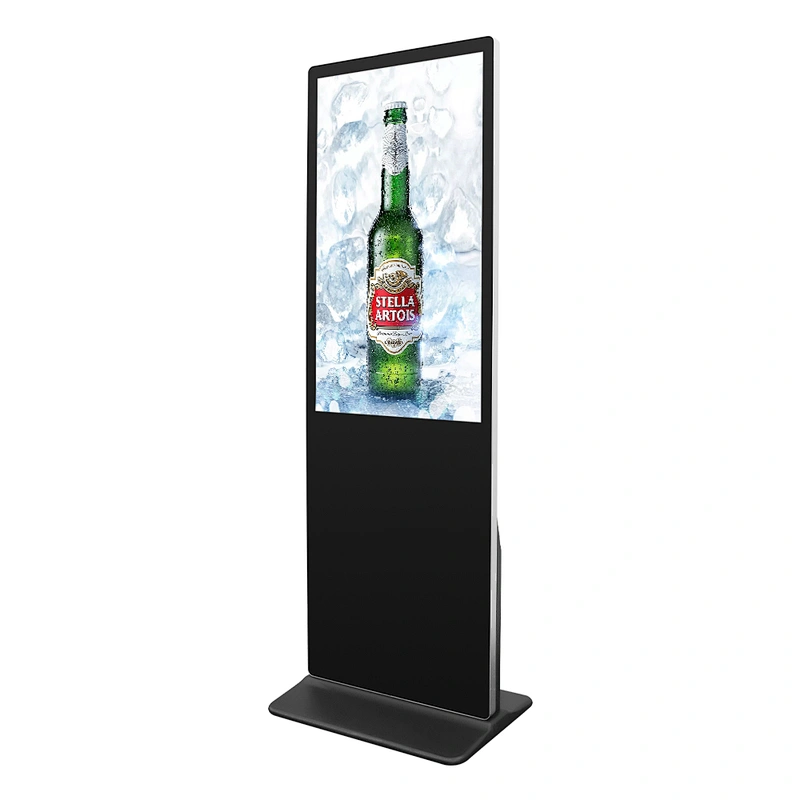Infrared touch screen free stand lcd digital signage player advertising led display screen