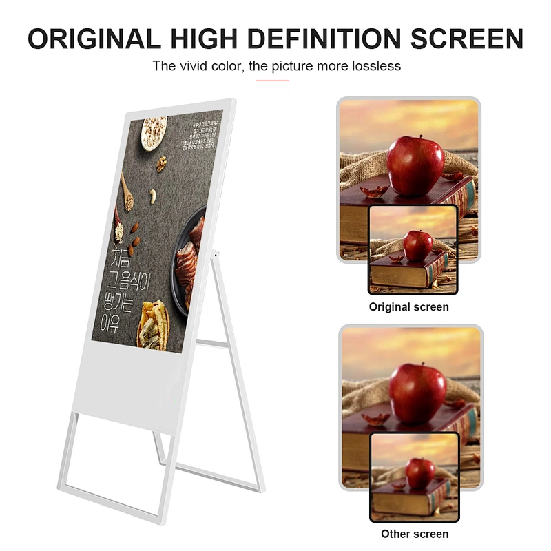 High Quality 32 Inch Ultrathin Foldable Floor Stand Lcd Digital Signage Kiosk Advertising Display