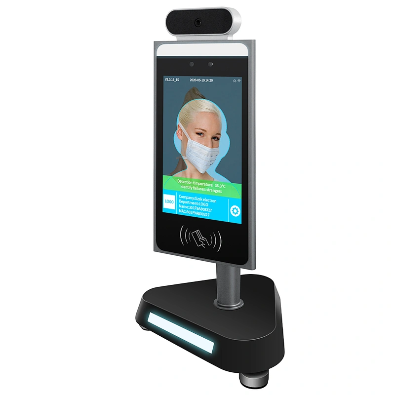 8 inch smart security devices automatic LCD touch screen temperature camera access control face recognition