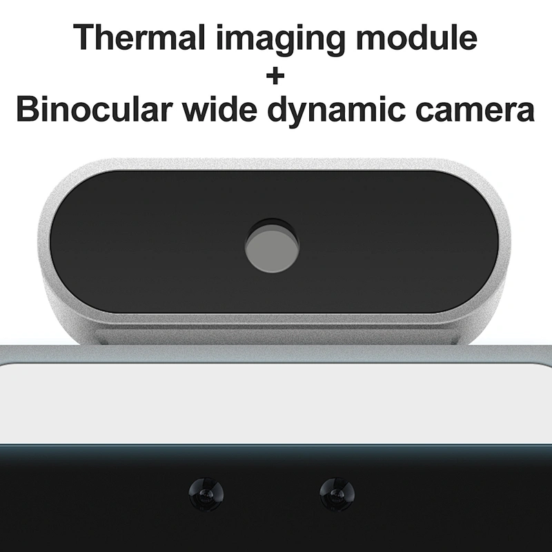 Facial recognition access control system smart device human body temperature sensor