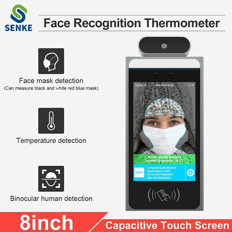 smart security devices automatic LCD touch screen temperature camera access control face recognition