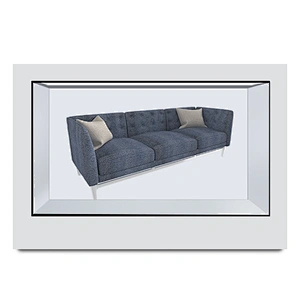 32 inch 3D touch art exhibition museum Transparent LCD screen display cabinet