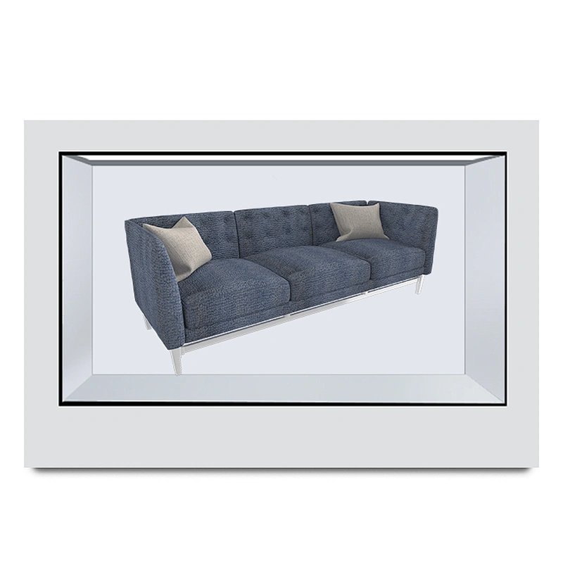 32 inch 3D touch art exhibition museum Transparent LCD screen display cabinet