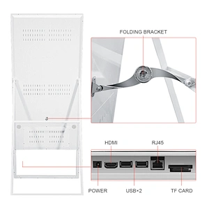 Hot selling Export 43 Inch Portable Free Standing Led Displays no touch Advertising Screen Player