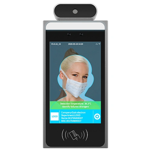 8 inch smart security devices automatic LCD touch screen temperature camera access control face recognition