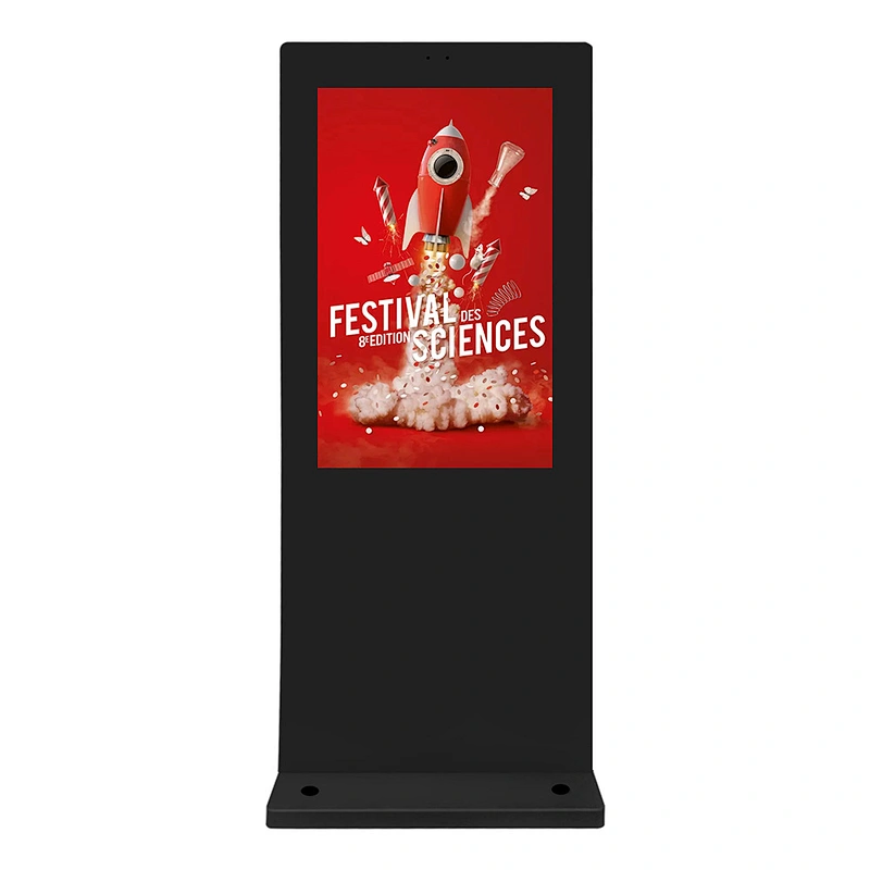 55 inch vertical outdoor lcd panel nano touch stand advertising display