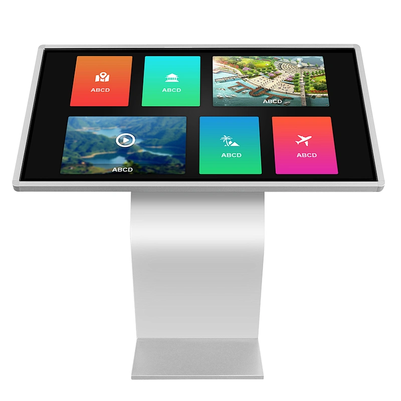 43 inch floor stand infrared touch screen self-service terminal information checking kiosk