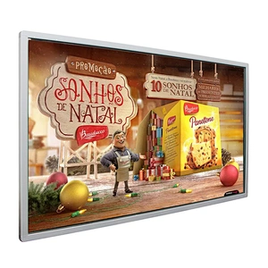 Wall mounted wifi 4G network lcd advertising display