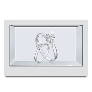 32 inch 3D touch art exhibition museum Transparent LCD screen display cabinet