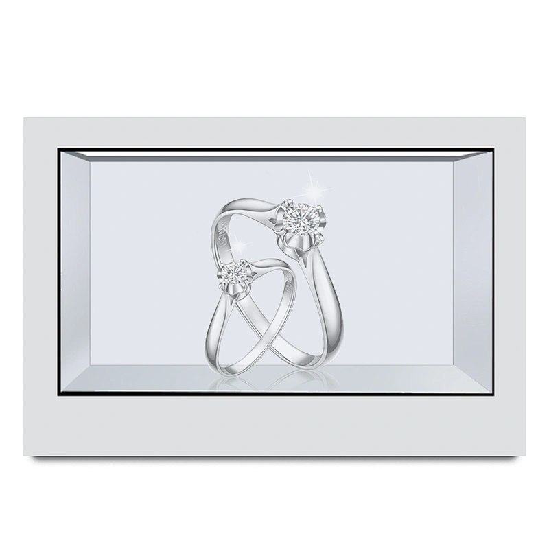 32 inch 3D touch art exhibition museum Transparent LCD screen display cabinet