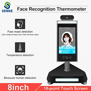 Facial recognition access control system smart device human body temperature sensor