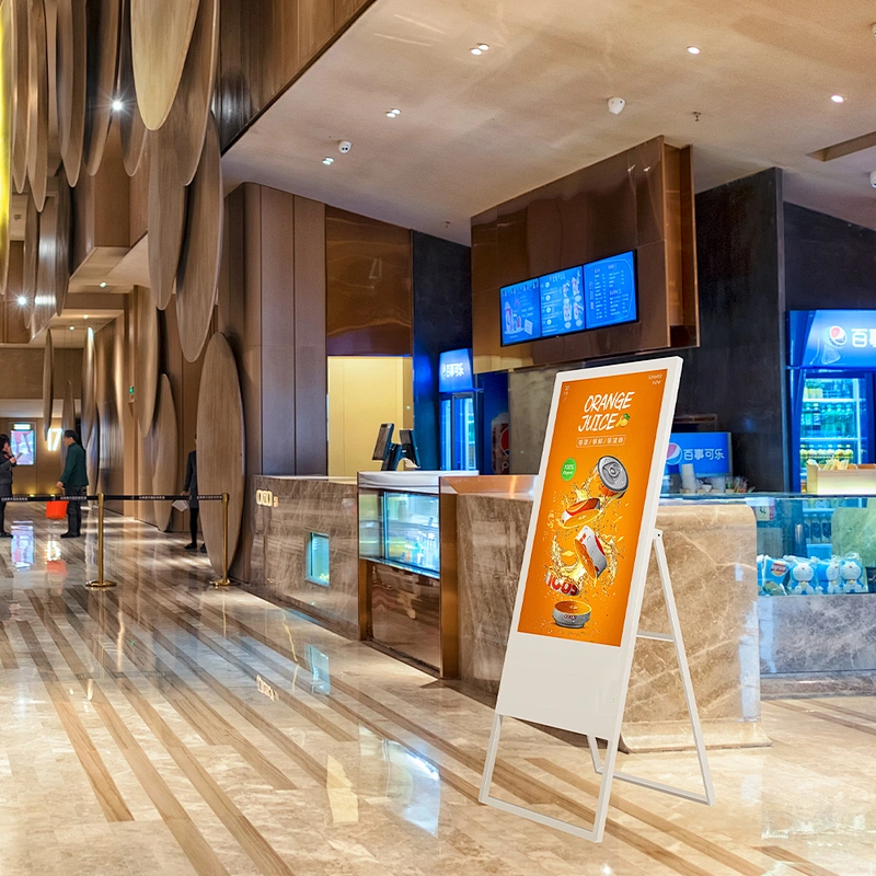 Hot sales 55 Inch Restaurant Full HD Standing capacitive touch screen Ultra Thin Digital Signage