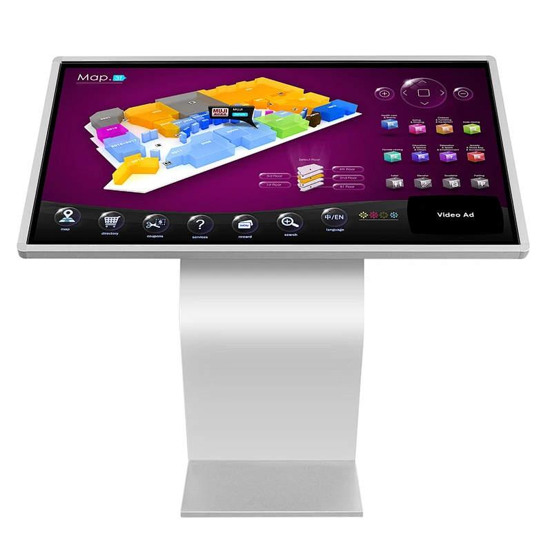 Indoor Floor Standing library 55 Inch Touch Screen Information Kiosk