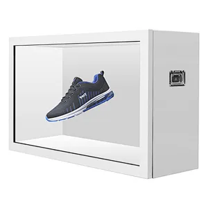 55 inch 3D touch item advertising show Transparent Infrared screen touch display cabinet