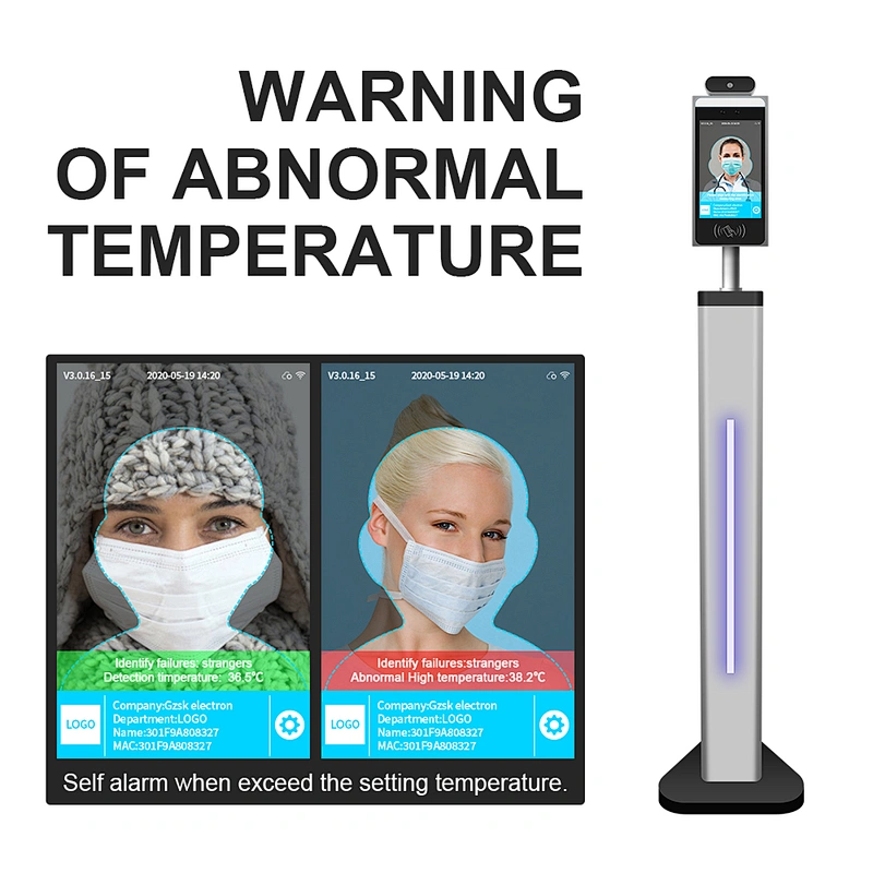Hot selling outdoor mask alert network security body temperature camera thermal facial recognition temperature